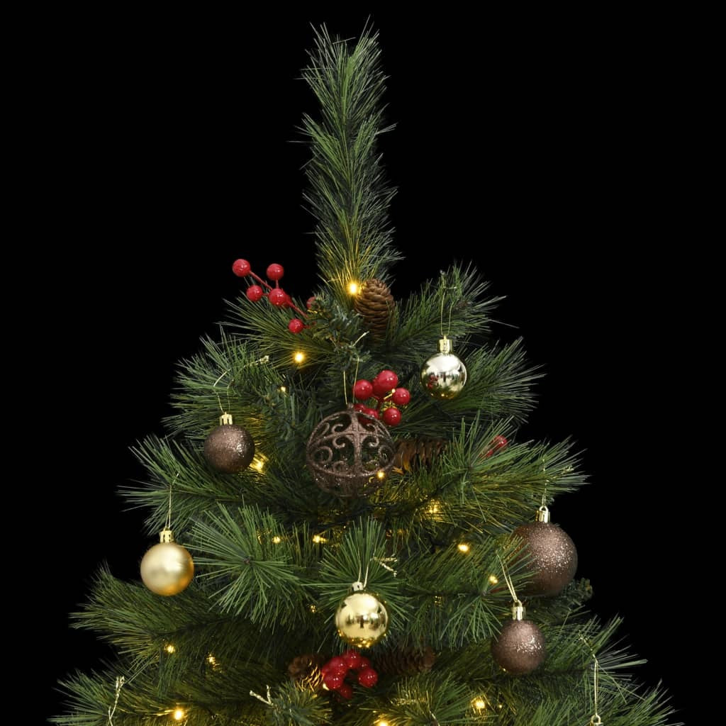 Artificial Hinged Christmas Tree 150 LEDs & Ball Set 47.2