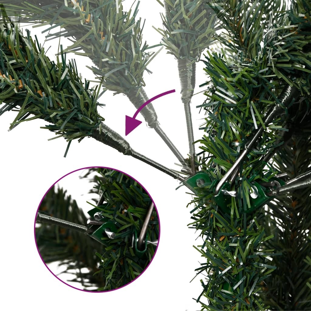 Artificial Hinged Christmas Tree 150 LEDs & Ball Set 47.2