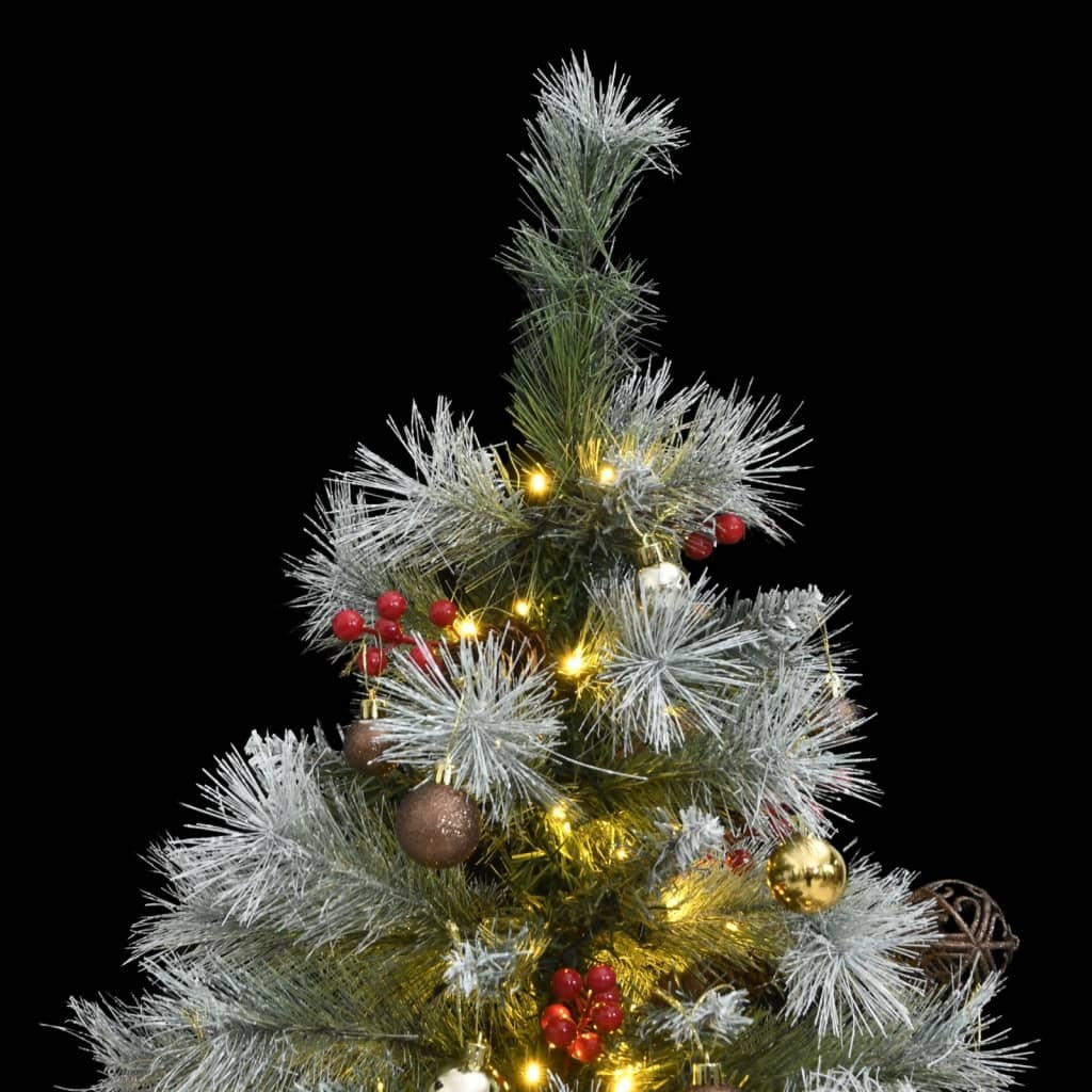Artificial Hinged Christmas Tree 150 LEDs & Ball Set 47.2