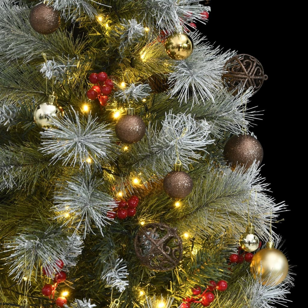 Artificial Hinged Christmas Tree 150 LEDs & Ball Set 47.2