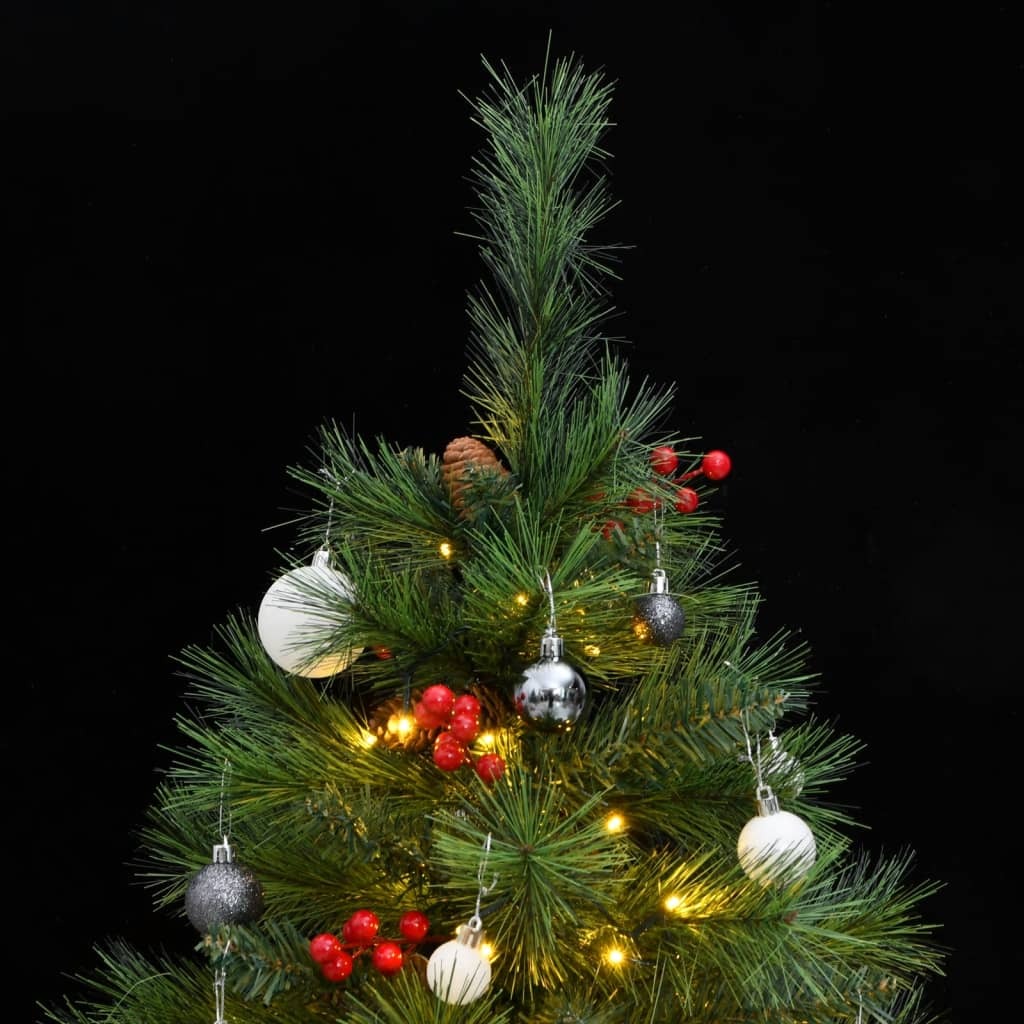 Artificial Hinged Christmas Tree 150 LEDs & Ball Set 47.2