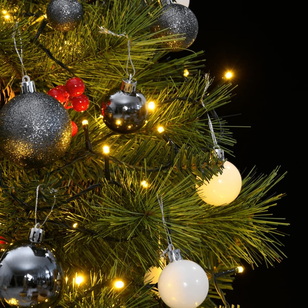Artificial Hinged Christmas Tree 150 LEDs & Ball Set 47.2