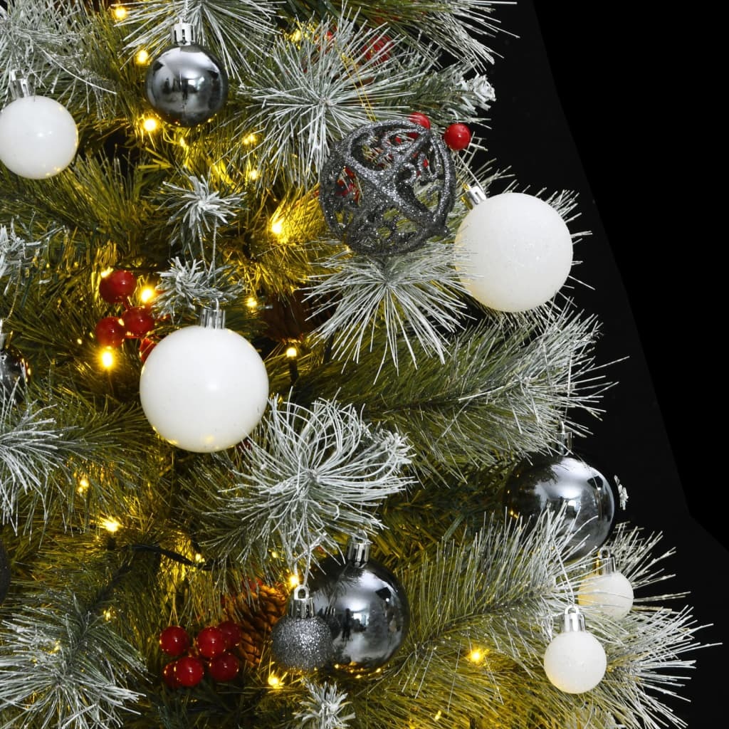 Artificial Hinged Christmas Tree 150 LEDs & Ball Set 47.2
