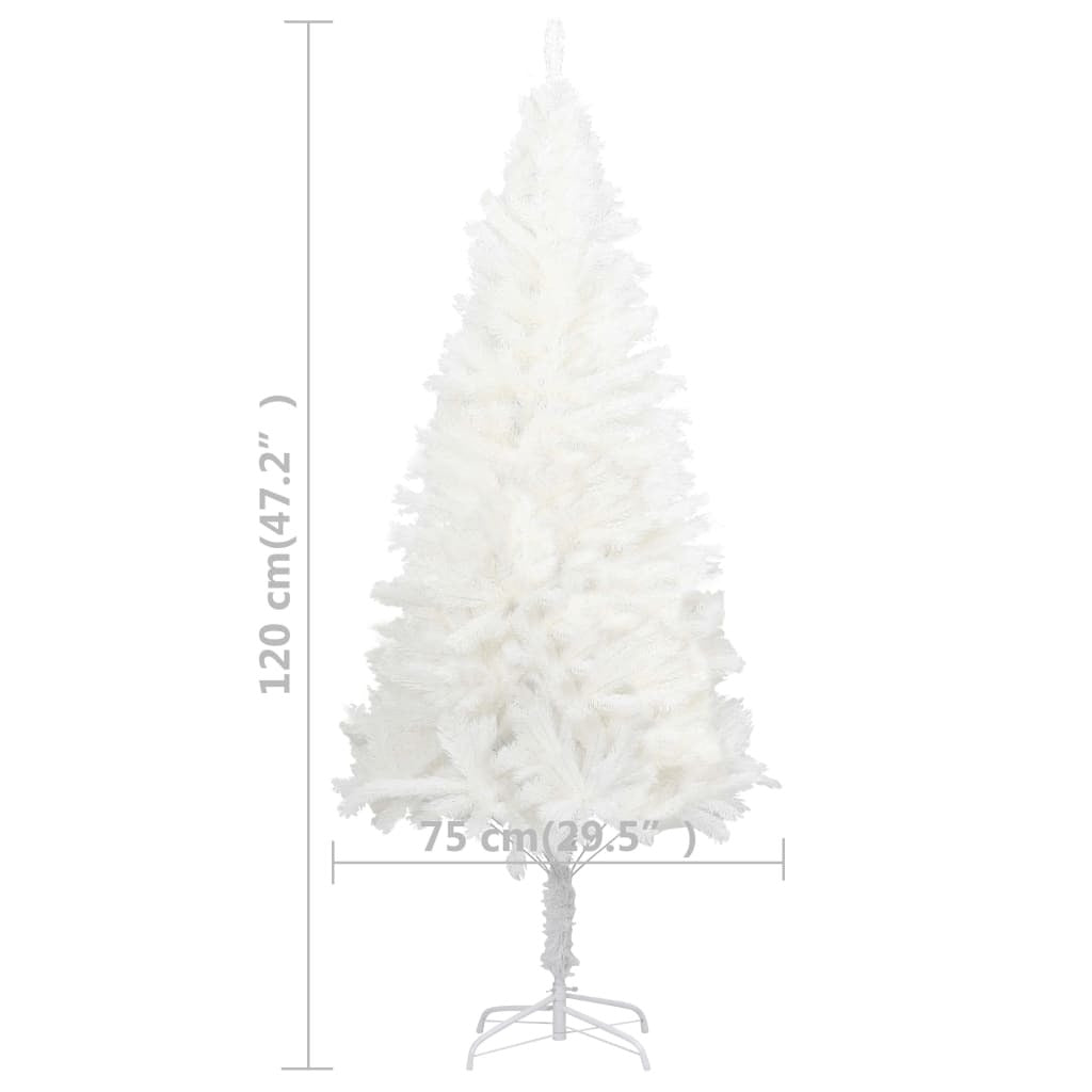 Artificial Christmas Tree Lifelike Needles White 4 ft