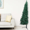 Artificial Half Christmas Tree with Stand Green 5 ft PVC
