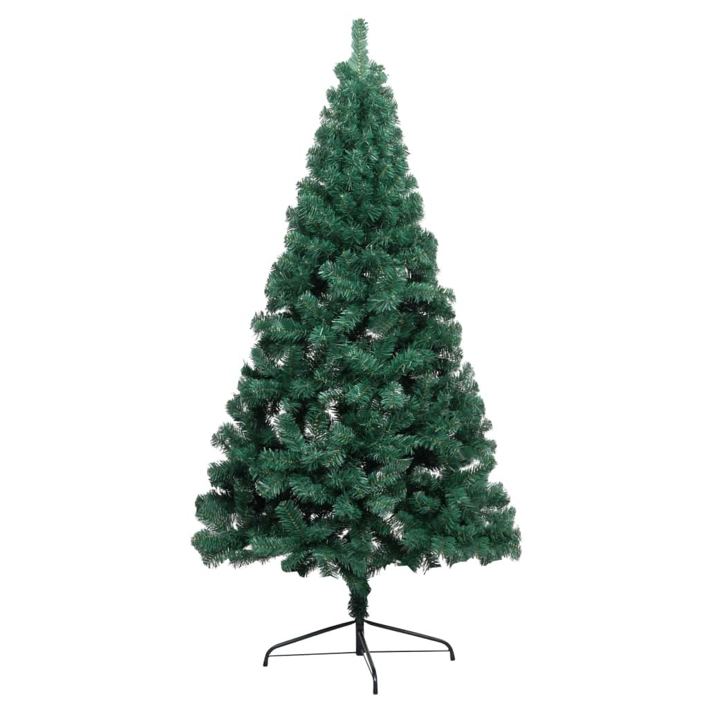 Artificial Half Christmas Tree with Stand Green 5 ft PVC
