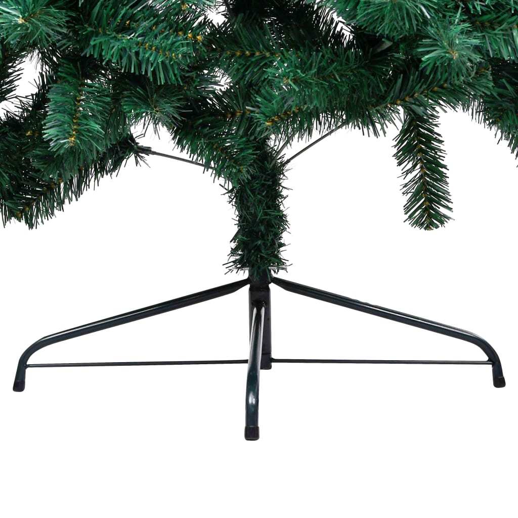 Artificial Half Christmas Tree with Stand Green 6 ft PVC