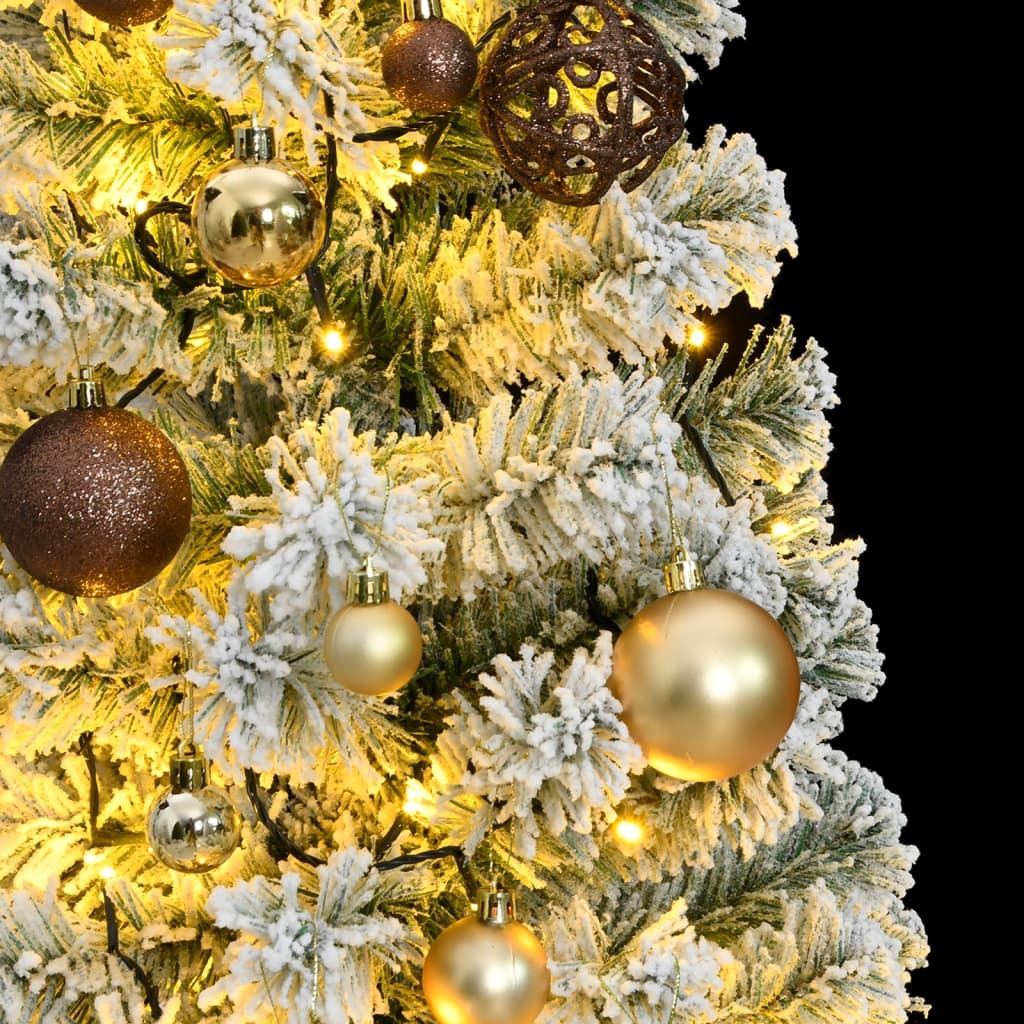 Artificial Hinged Christmas Tree 150 LEDs & Ball Set 47.2