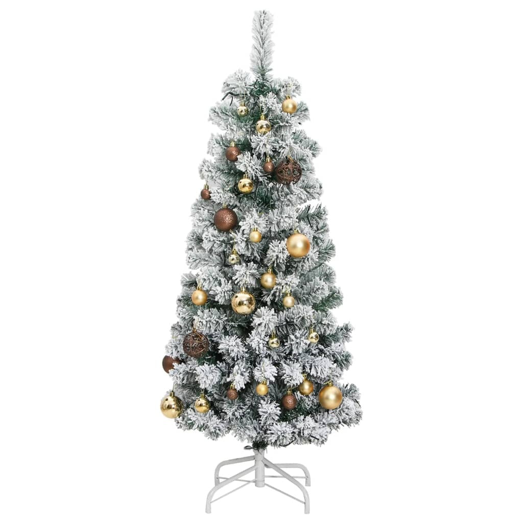 Artificial Hinged Christmas Tree 150 LEDs & Ball Set 47.2