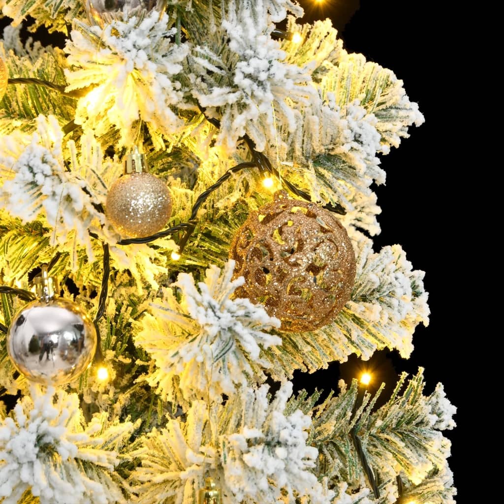 Artificial Hinged Christmas Tree 150 LEDs & Ball Set 47.2