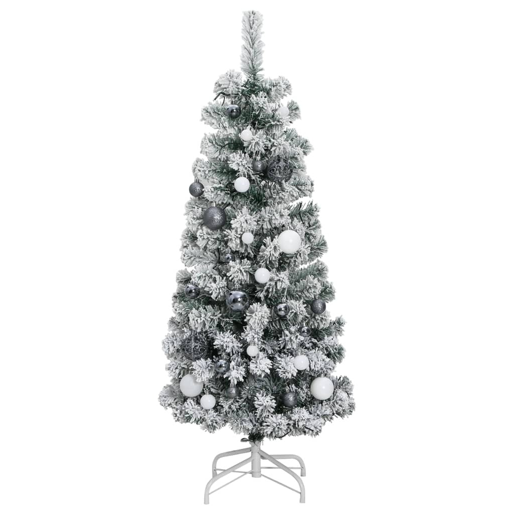 Artificial Hinged Christmas Tree 150 LEDs & Ball Set 47.2