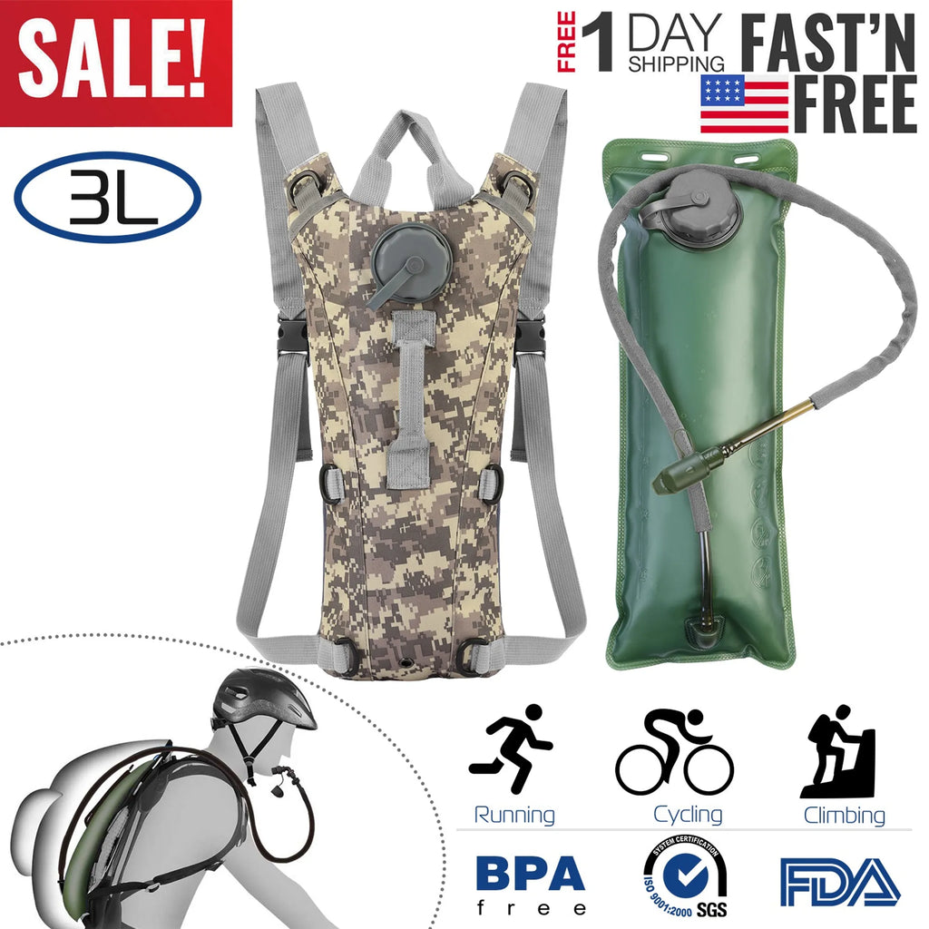 iMounTEK Tactical Hydration Pack 3L Water Bladder