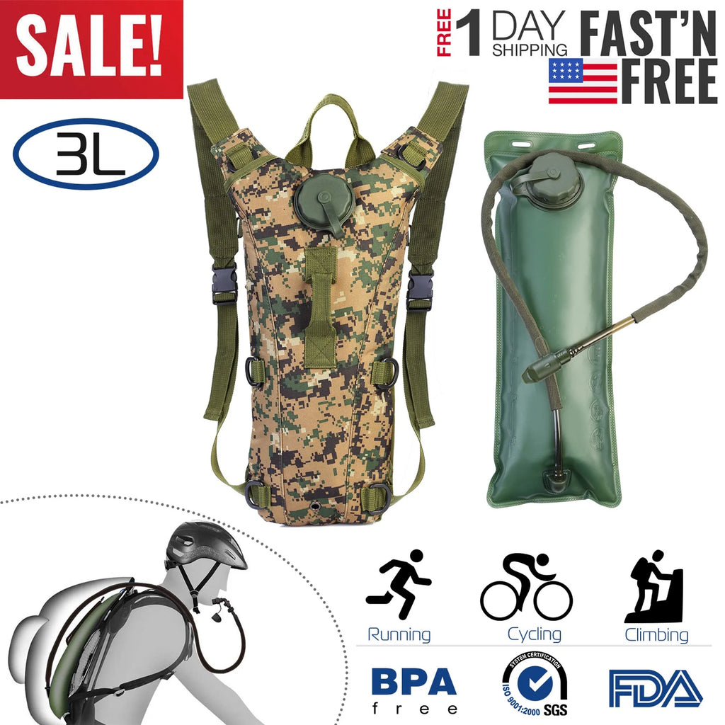 iMounTEK Tactical Hydration Pack 3L Water Bladder