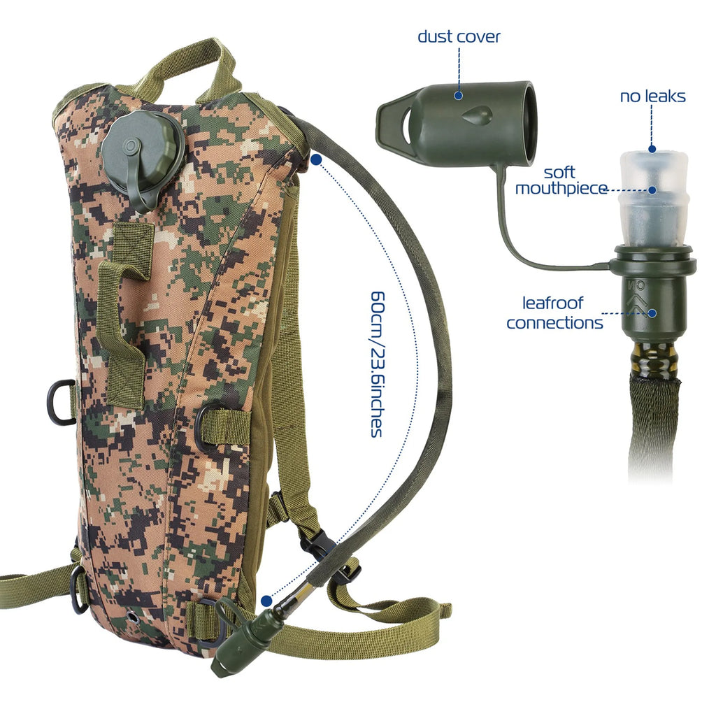 iMounTEK Tactical Hydration Pack 3L Water Bladder