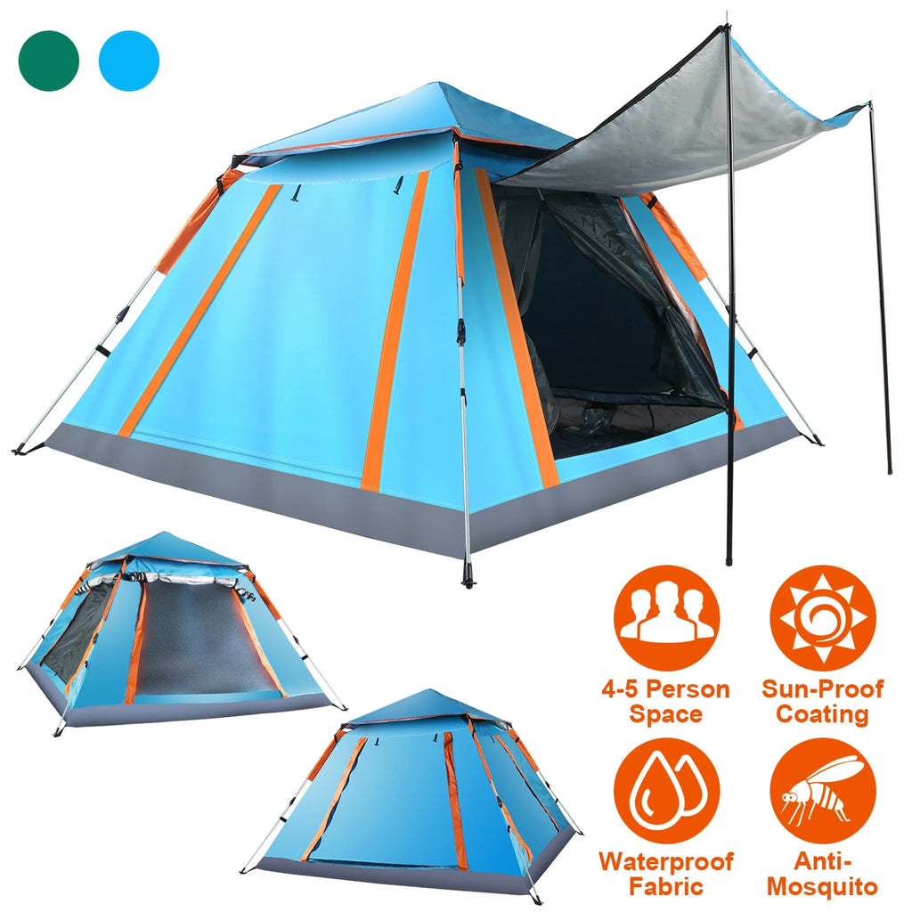 4-5 Person Camping Tent Outdoor Foldable Waterproof Tent