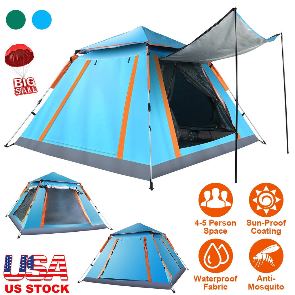 4-5 Person Camping Tent Outdoor Foldable Waterproof Tent