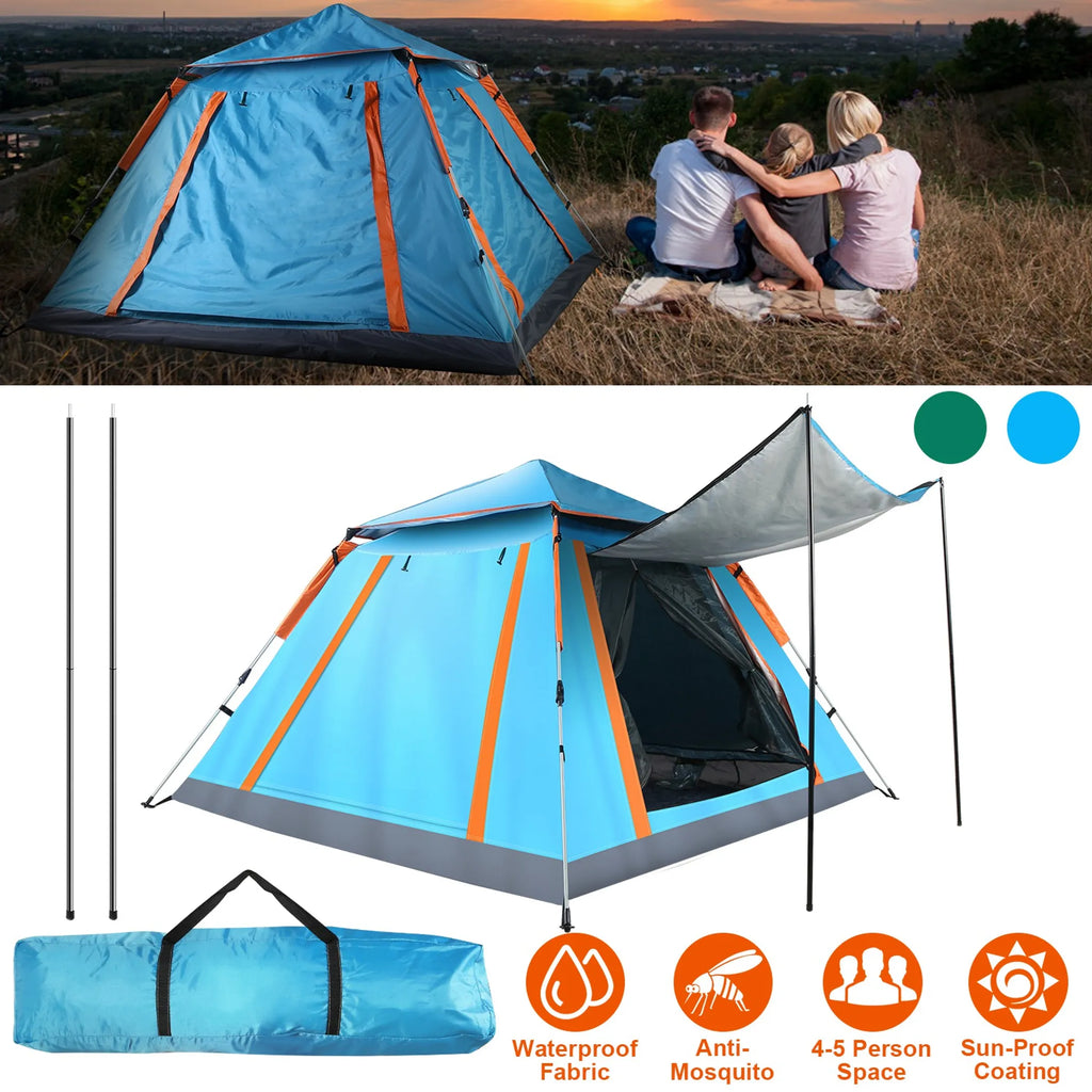 4-5 Person Camping Tent Outdoor Foldable Waterproof Tent