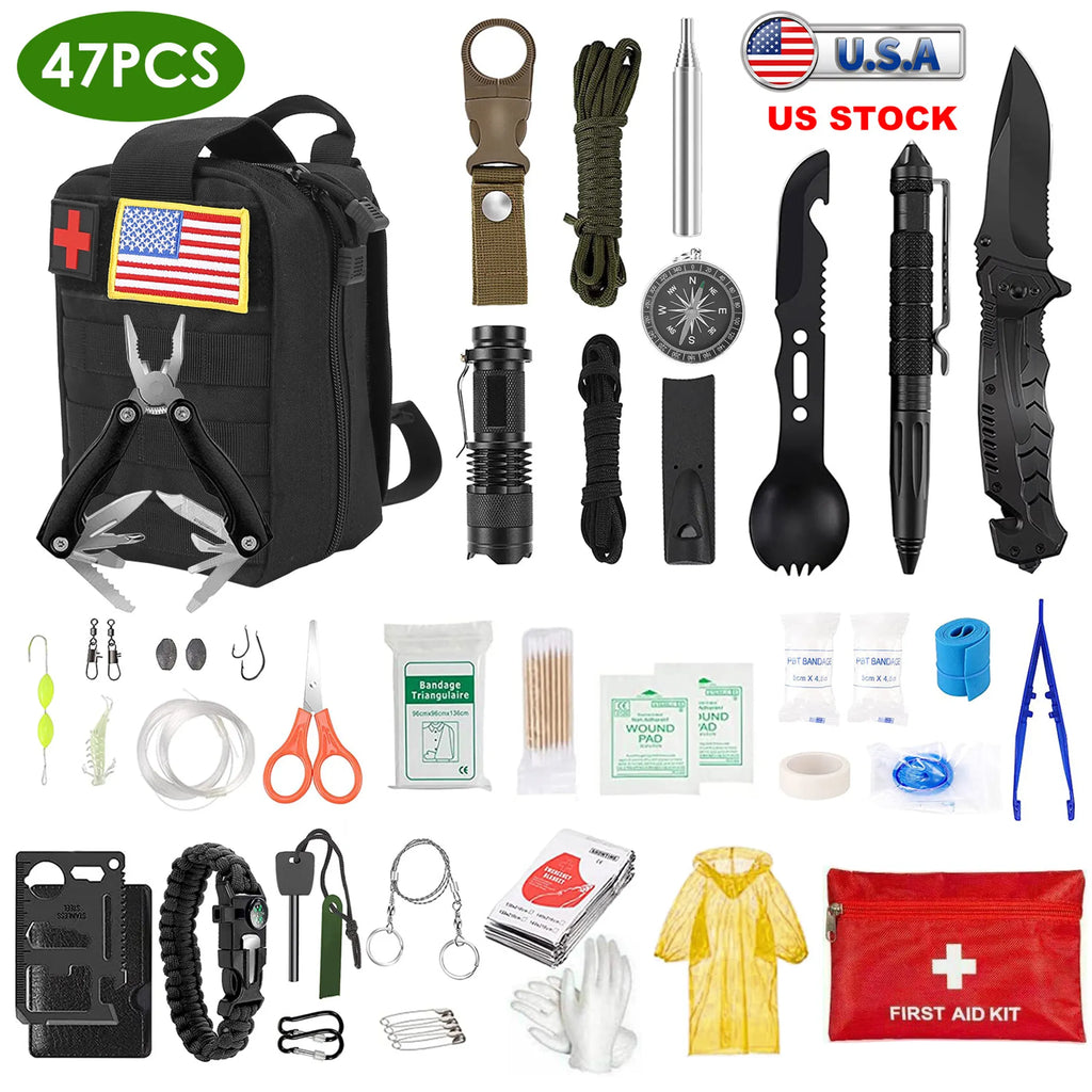 47Pcs Emergency Survival Kit
