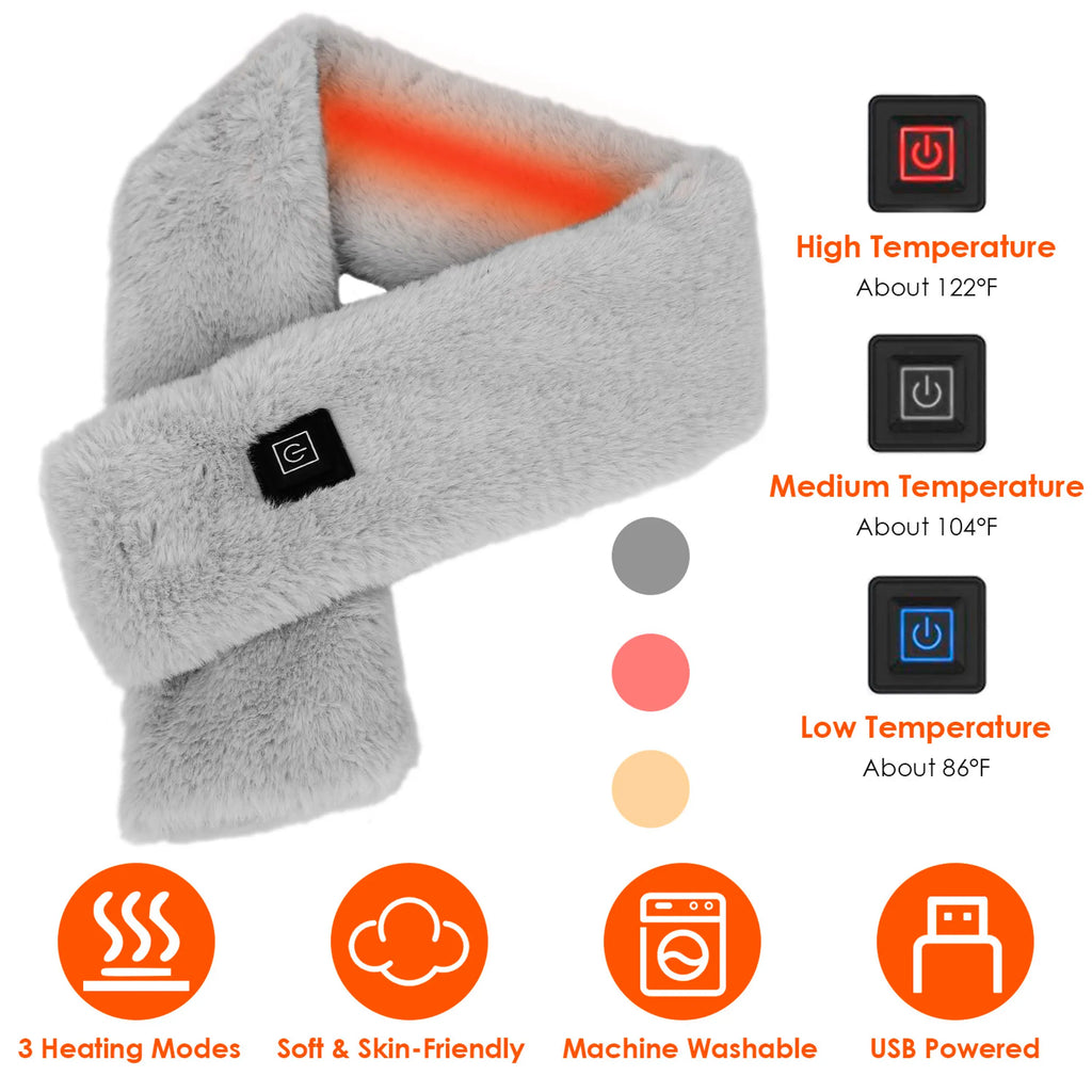 Electric Heated Scarf USB Heating Neck Wrap