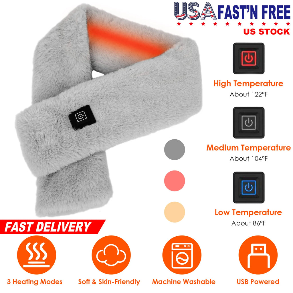 Electric Heated Scarf USB Heating Neck Wrap