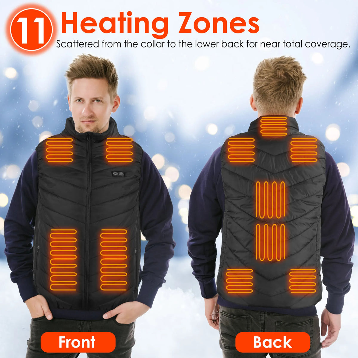 Heated Vest Electric USB Jacket