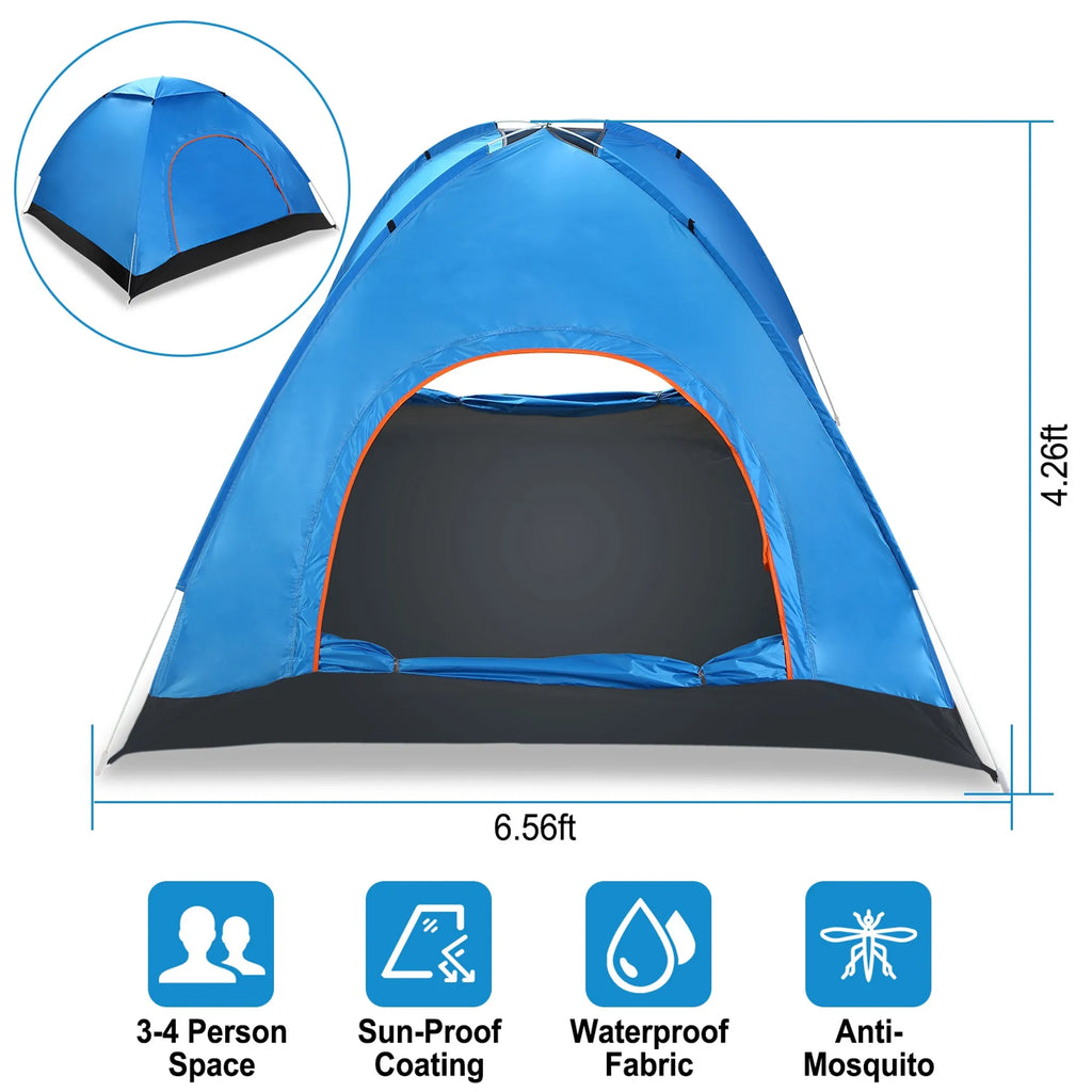4 Persons Camping Waterproof Tent Pop Up Tent