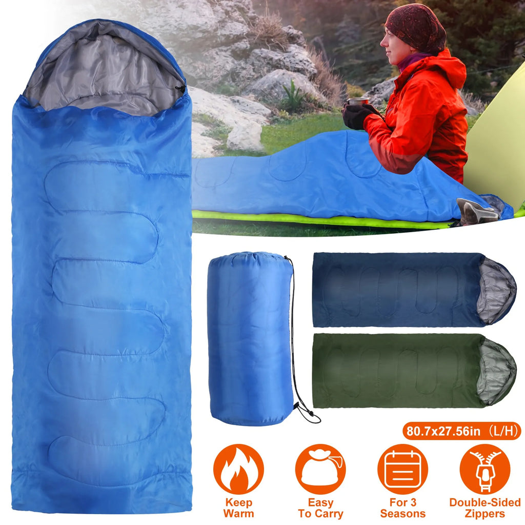 Camping Sleeping Bags for Adults Teens Moisture-Proof Hiking Sleep Bag