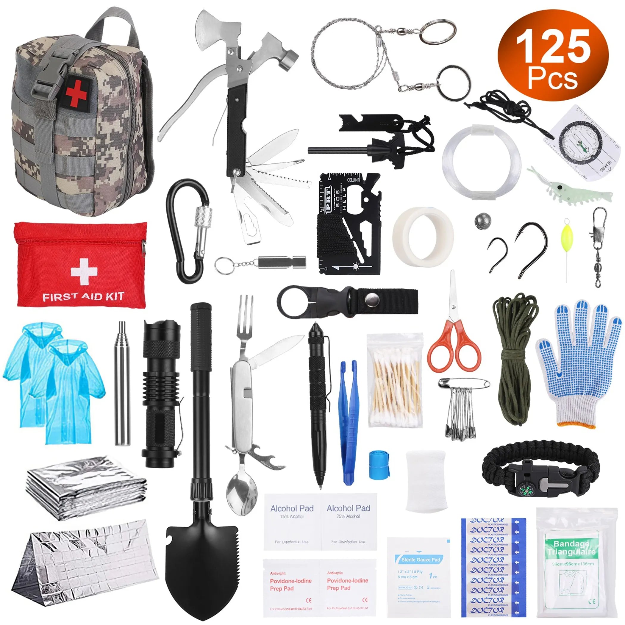125Pcs Survival Kits