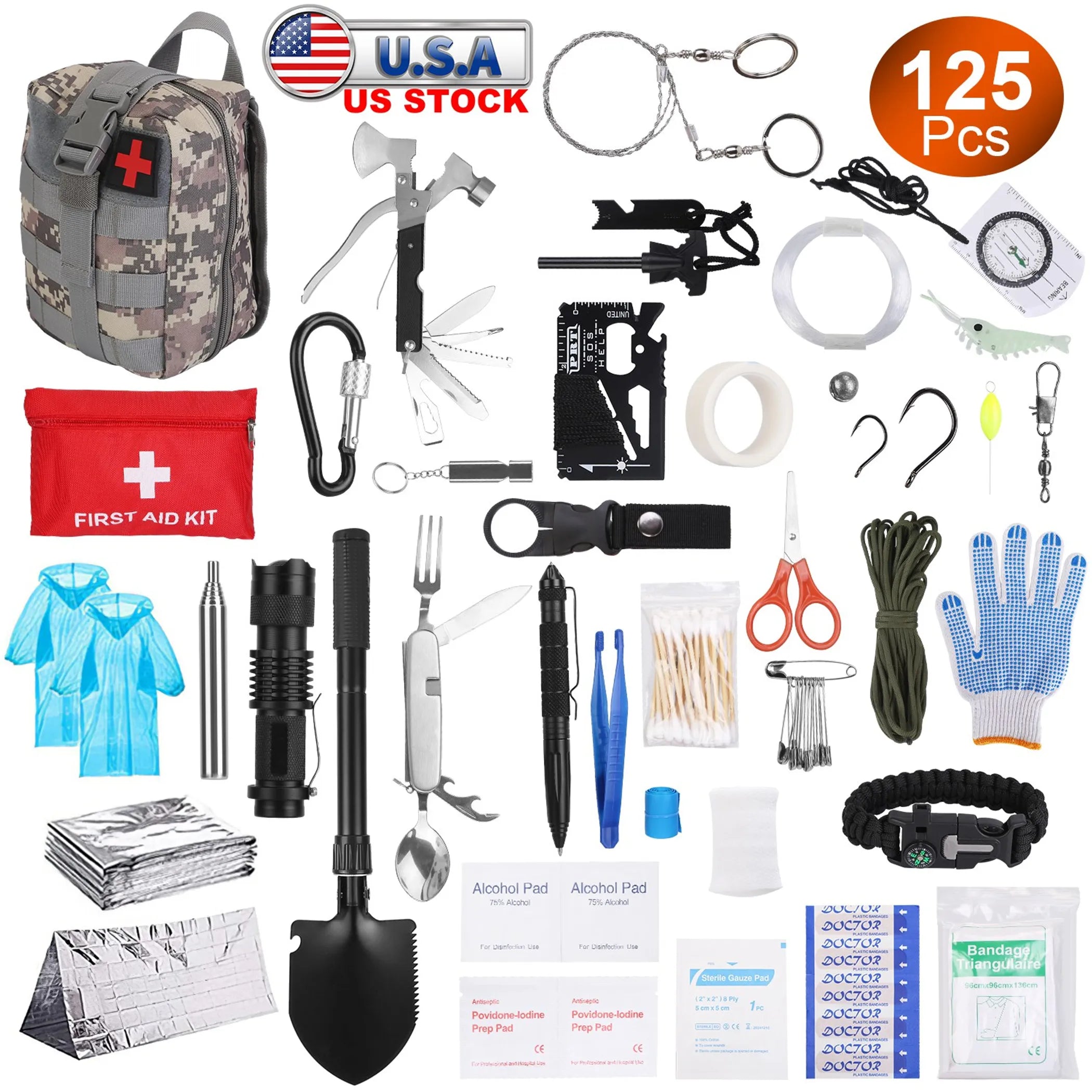 125Pcs Survival Kits