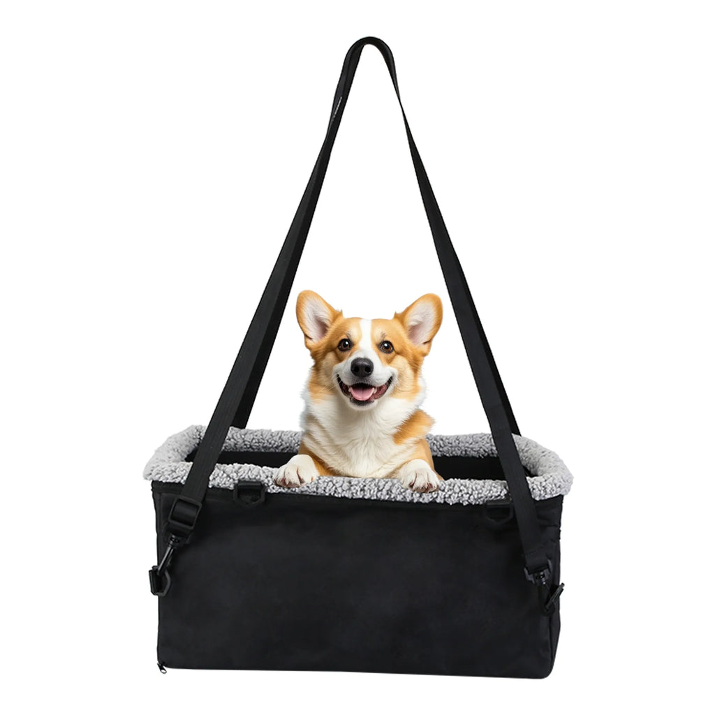 Small Dog Car Seat with Harness Center Console Pet