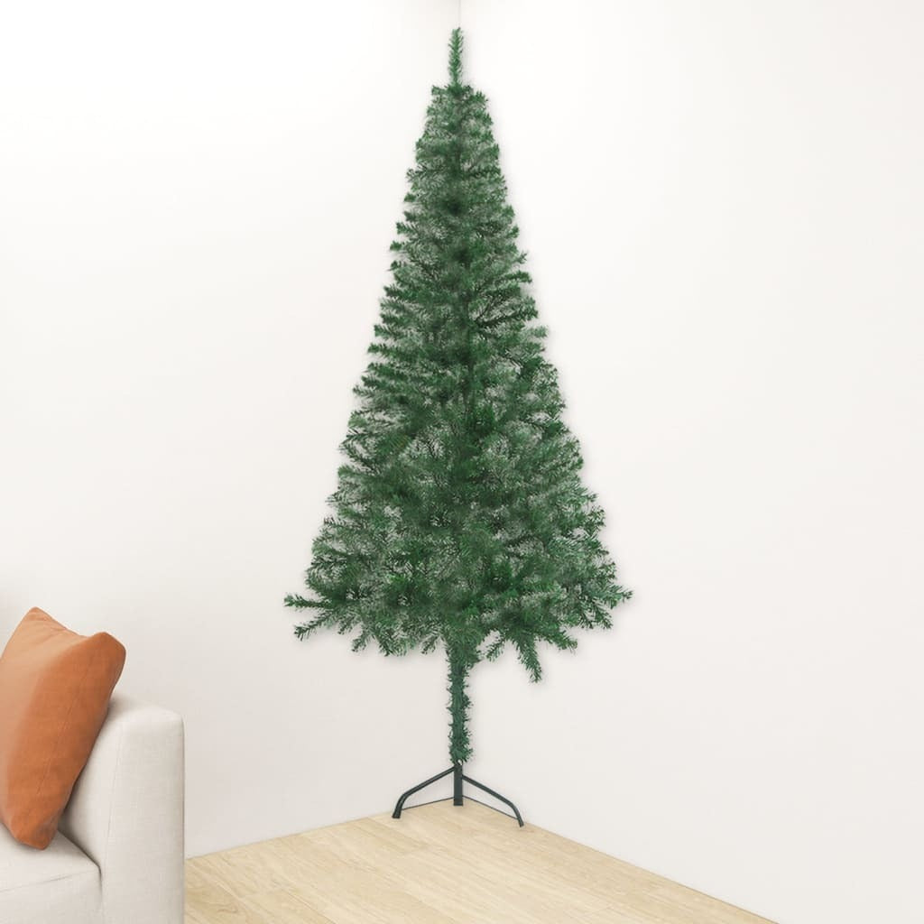 Corner Artificial Christmas Tree Green 6 ft PVC