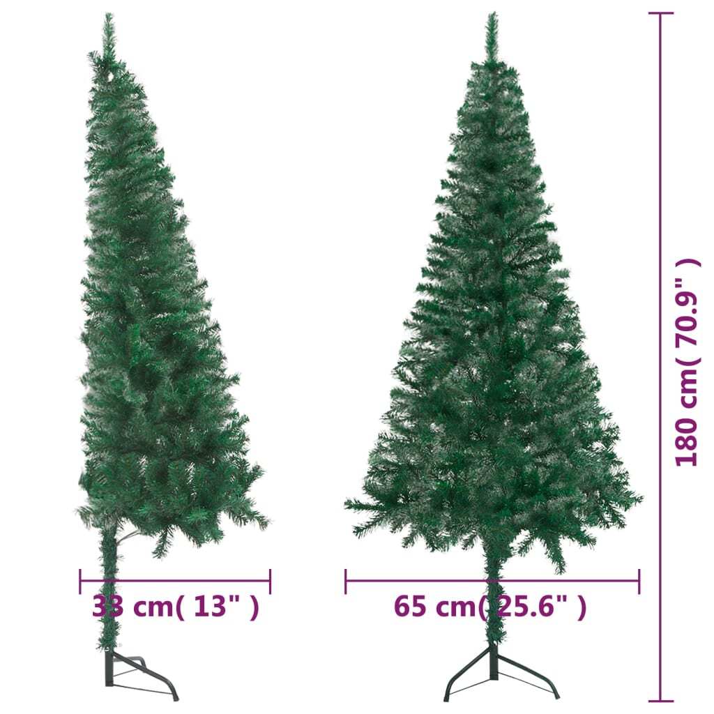 Corner Artificial Christmas Tree Green 6 ft PVC