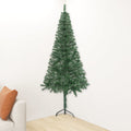 Corner Artificial Christmas Tree Green 7 ft PVC