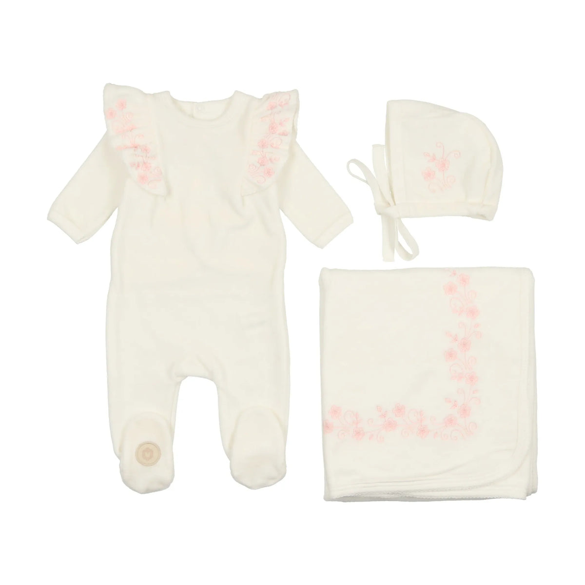 Dainty Ruffle Layette Set