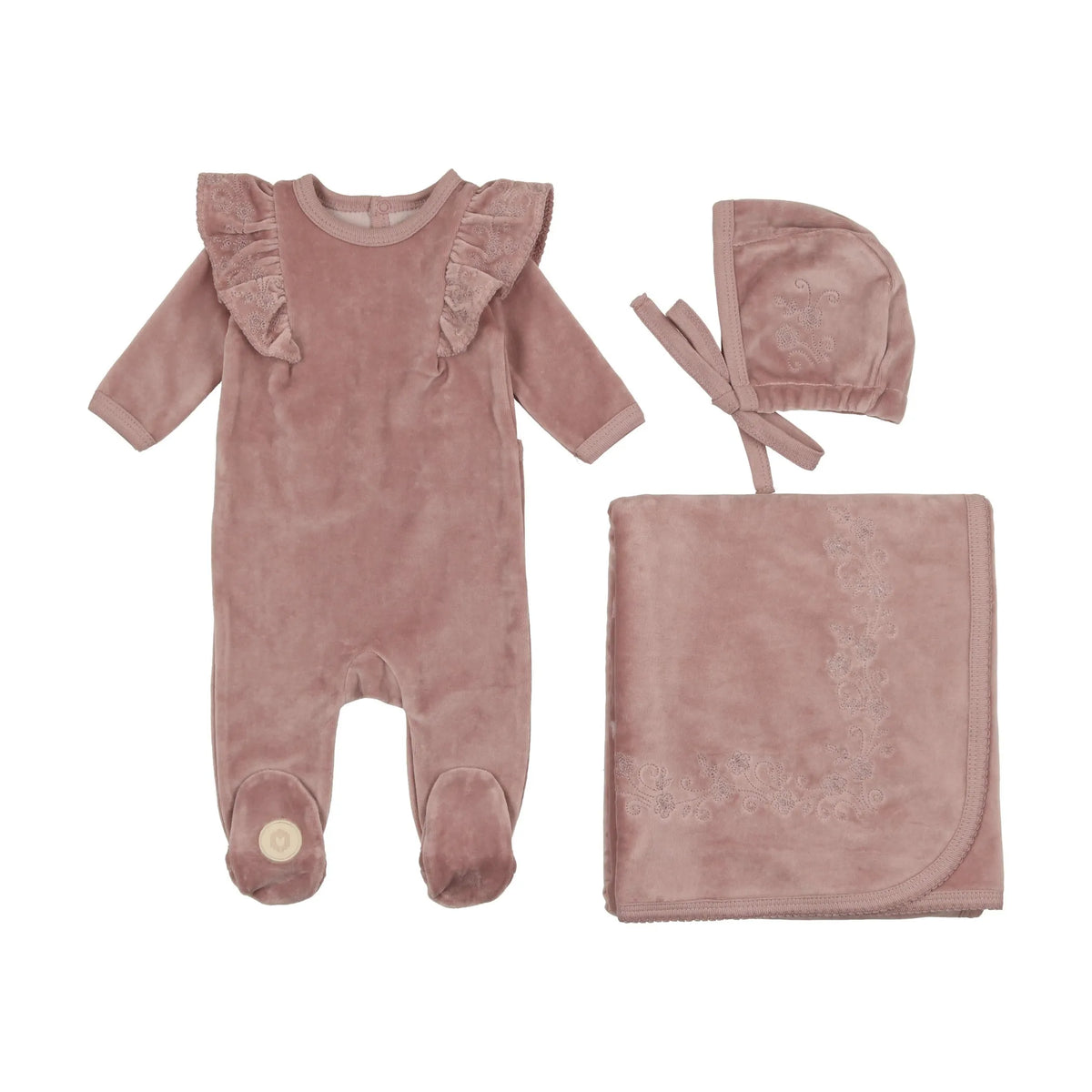 Dainty Ruffle Layette Set