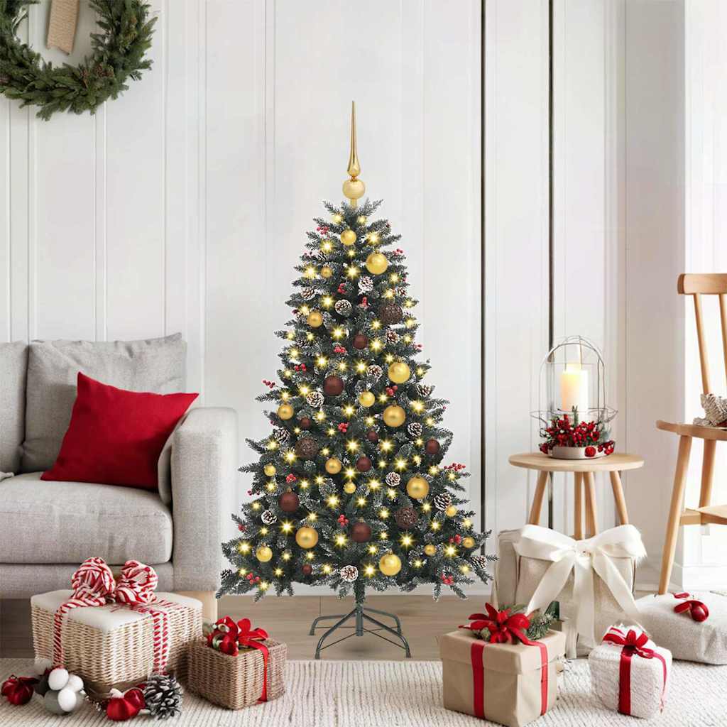 Artificial Christmas Tree with 150 LEDs Green 47.24 in