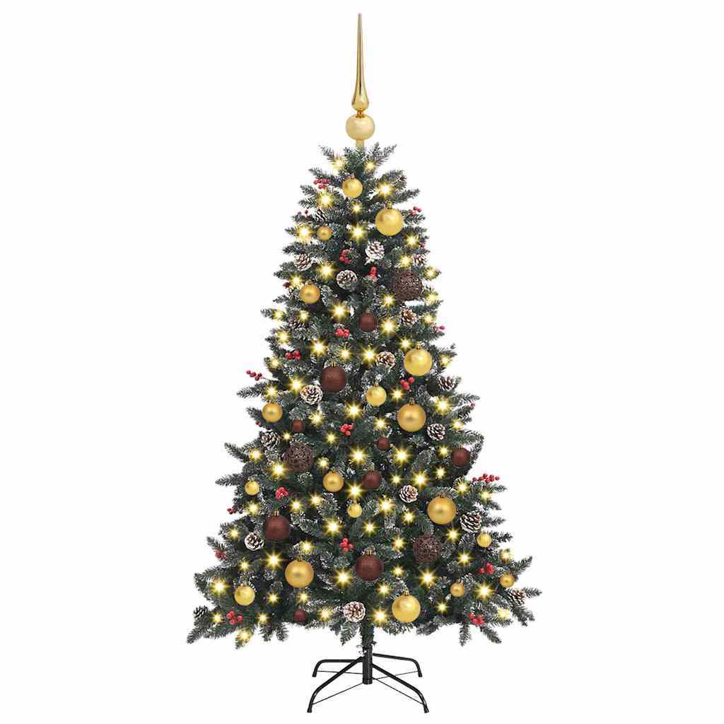 Artificial Christmas Tree with 150 LEDs Green 47.24 in