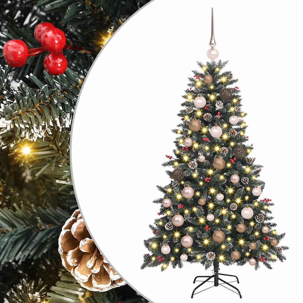 Artificial Christmas Tree with 150 LEDs Green 47.24 in