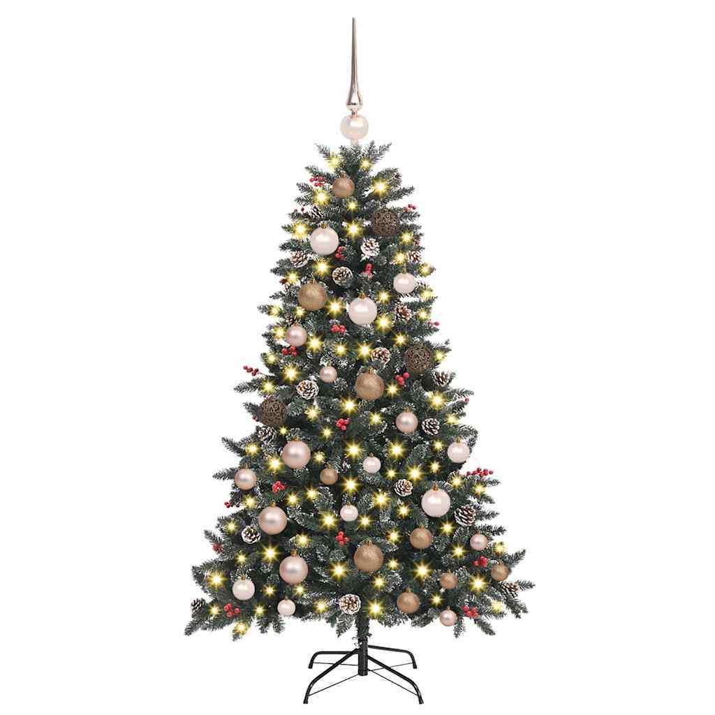 Artificial Christmas Tree with 150 LEDs Green 47.24 in