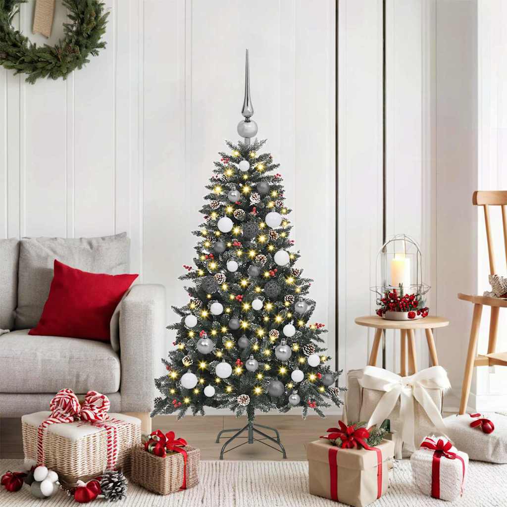 Artificial Christmas Tree with 150 LEDs Green 47.24 in