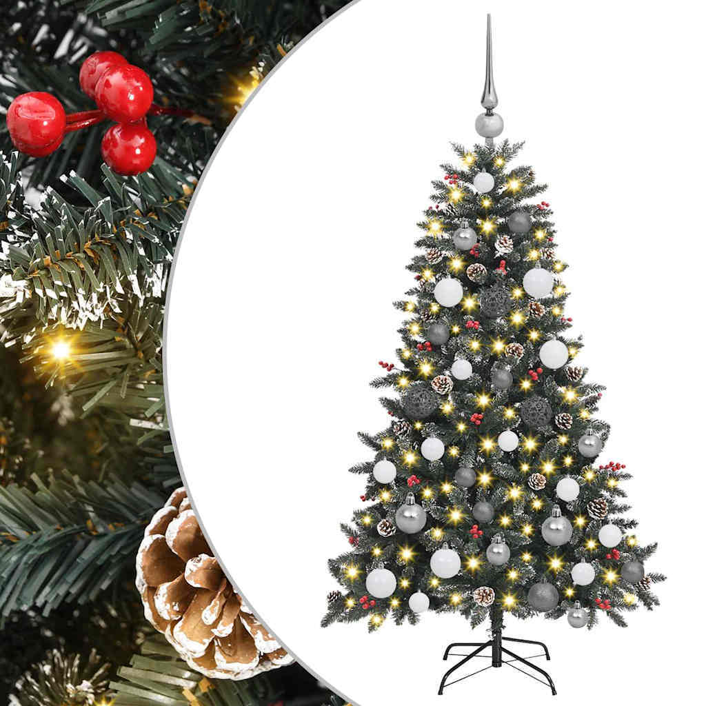 Artificial Christmas Tree with 150 LEDs Green 47.24 in