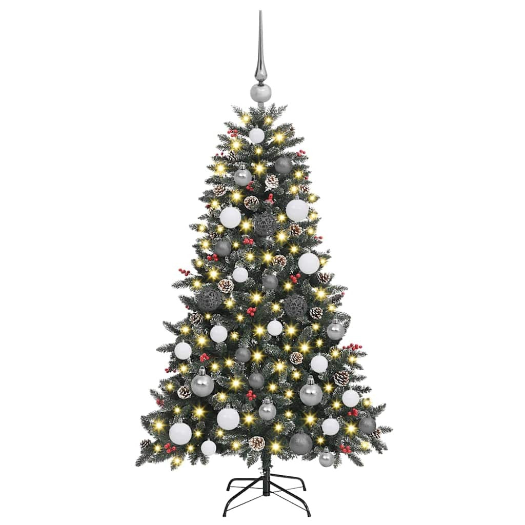 Artificial Christmas Tree with 150 LEDs Green 47.24 in