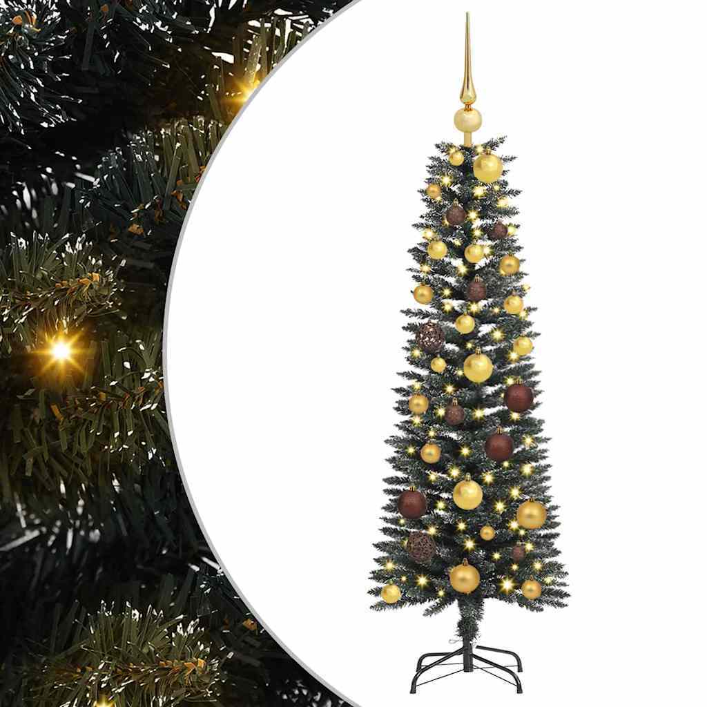 Artificial Christmas Tree with 150 LEDs Green 47.24 in