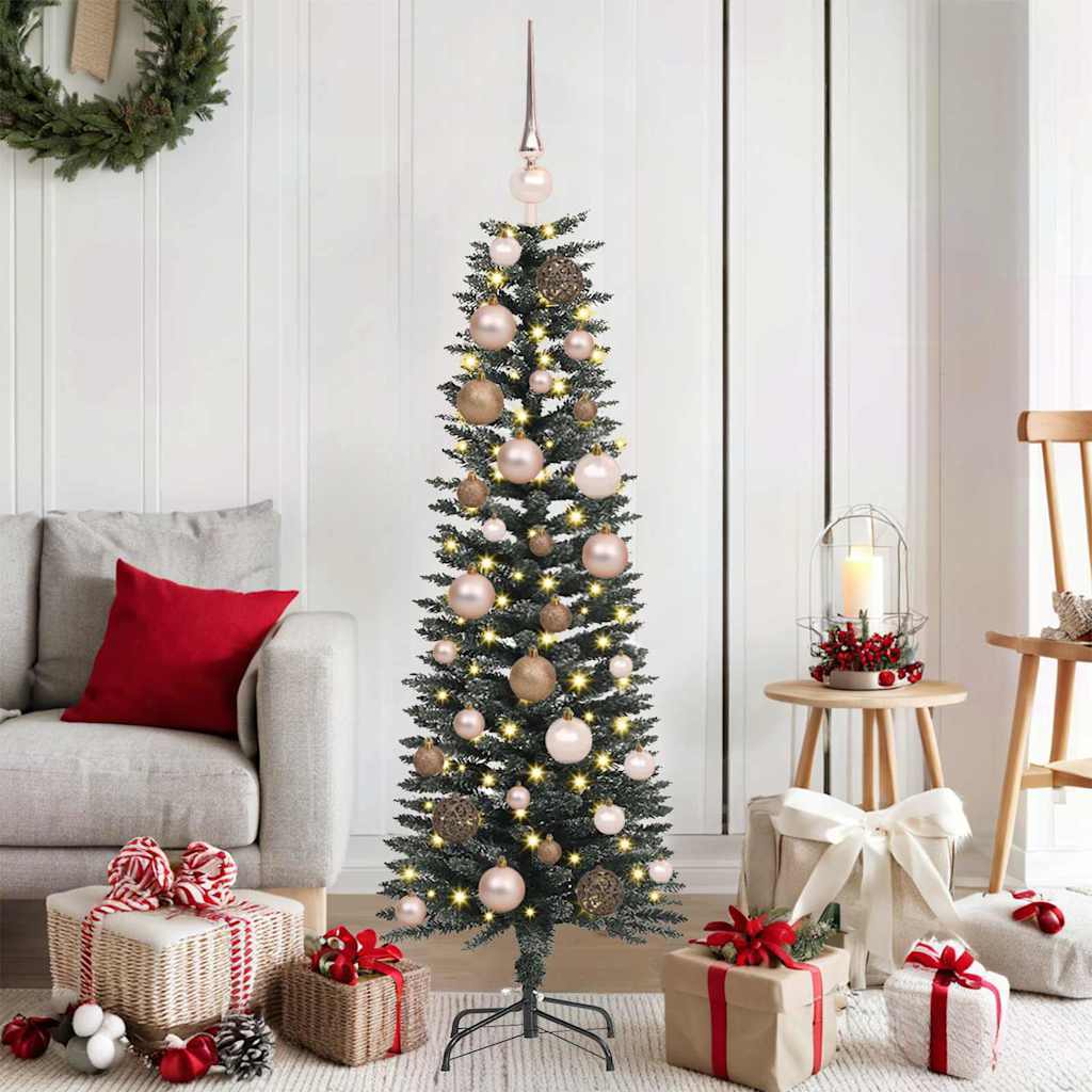 Artificial Christmas Tree with 150 LEDs Green 47.24 in