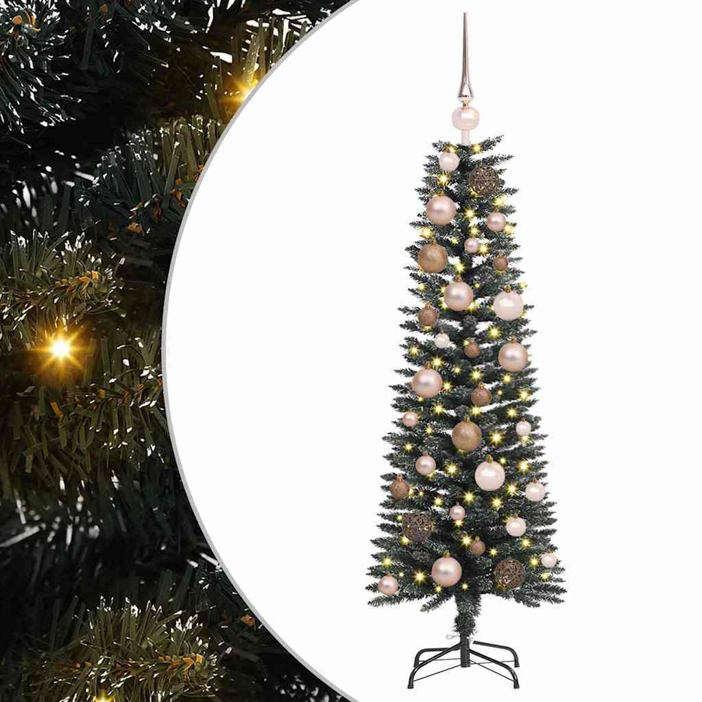 Artificial Christmas Tree with 150 LEDs Green 47.24 in