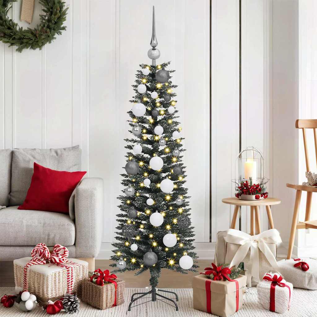 Artificial Christmas Tree with 150 LEDs Green 47.24 in