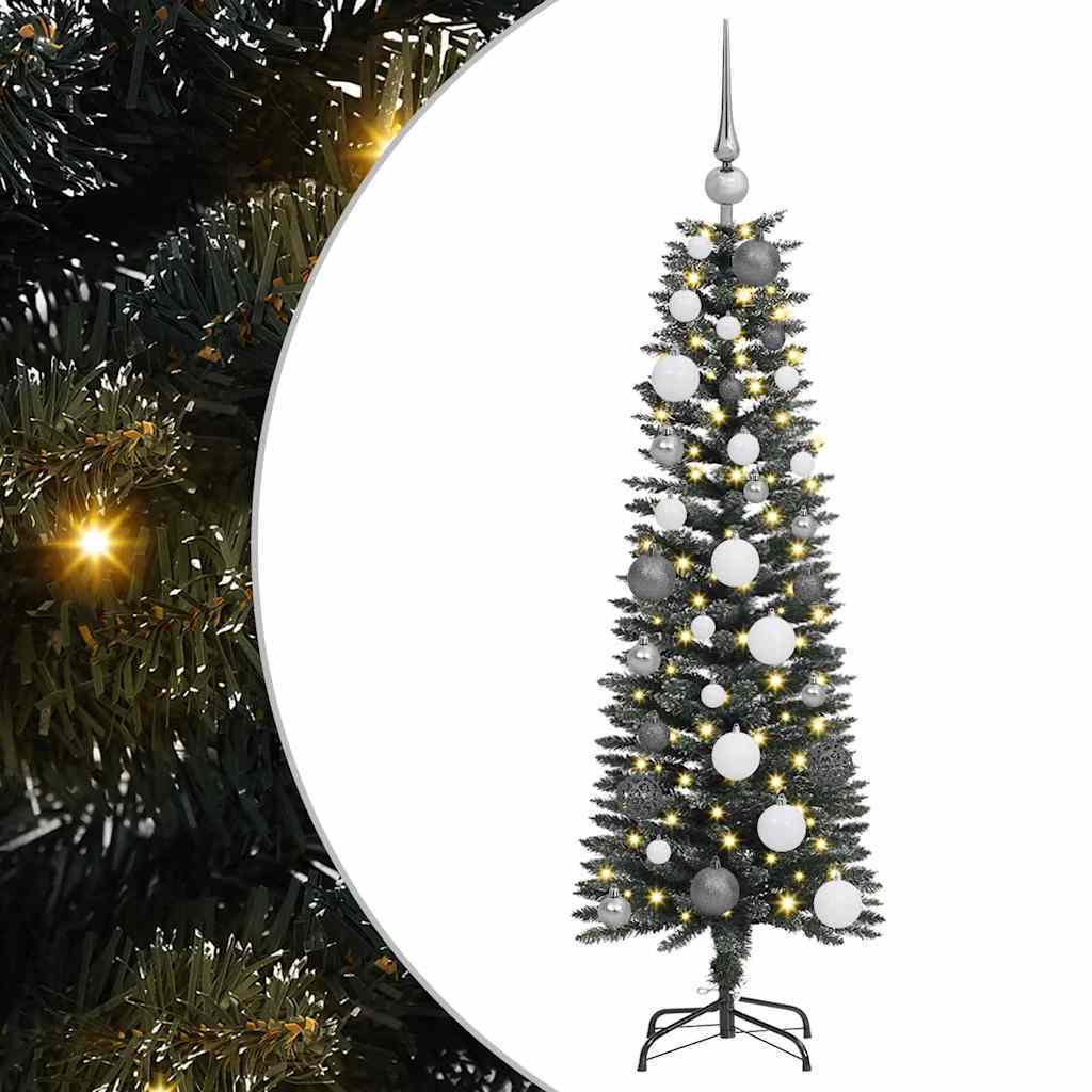 Artificial Christmas Tree with 150 LEDs Green 47.24 in