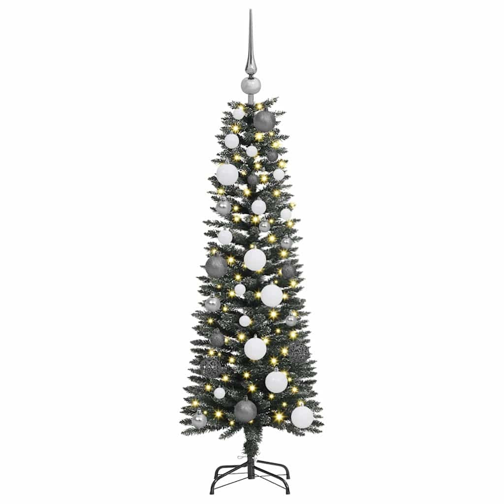 Artificial Christmas Tree with 150 LEDs Green 47.24 in