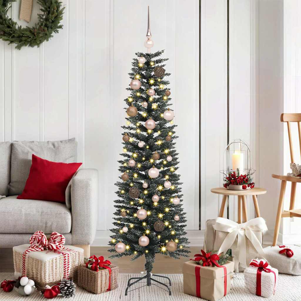 Artificial Christmas Tree with 150 LEDs Green 59.06 in