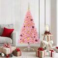 Artificial Pre-lit Christmas Tree Pink 59.06 in PVC